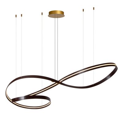 Lucide SLALOM - Pendant light - LED Dim. - CCT - 1x80W 2200K/4000K - Coffee - Premium